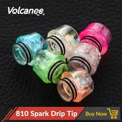 Volcanee Spark капельный наконечник 810 эпоксидная смола для V12 Prince X-BABY V8 большой детский резервуар наконечник распылителя Vape аксессуары