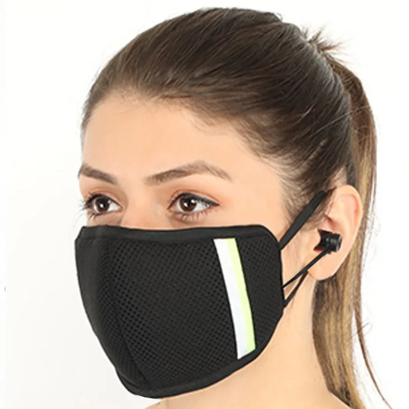 Reusable Outdoor Smart Face Mask With Bluetooth Earphones Facemask Mascarilla Blotoo Headphone Earbuds Headset with Micphone