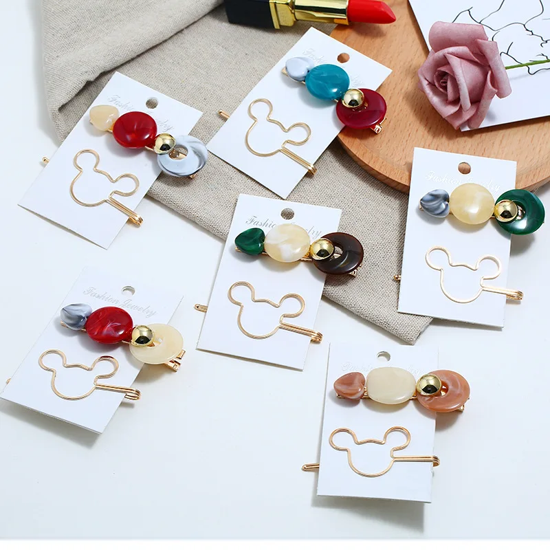 

Korean-style New Style Cool Cellulose Acetate Sheet Side Clip INS Online Celebrity Geometry Long Clip WOMEN'S Suit Cute Bang Cli