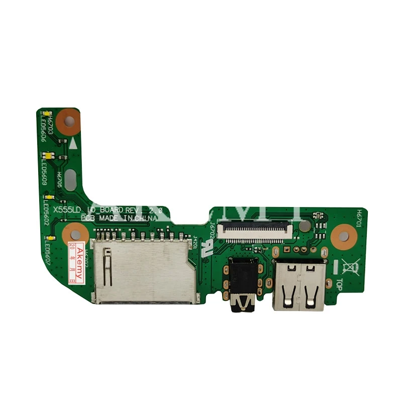 Оригинал с кабелем для For Asus X555 X555L X555LD X555LD_IO USB аудио кард ридер плата REV: 2 0 MB 100%