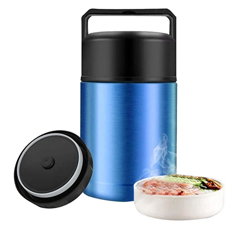 

ELEG-Food Jar with Handle,Insulated Food Jar Wide Mouth,Leak Proof Soup Food Jar,Stainless Steel Vacuum Insulated Thermal Lunch