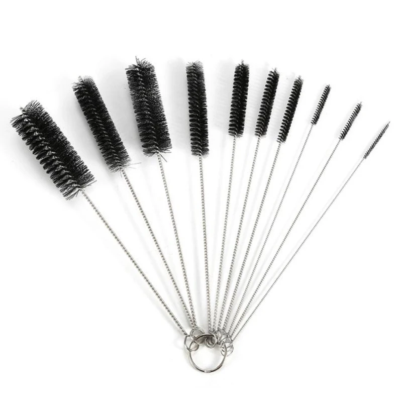 10PC Tube Brushes Cleaning Brush Set Test Tube Pipe Bottle Straw