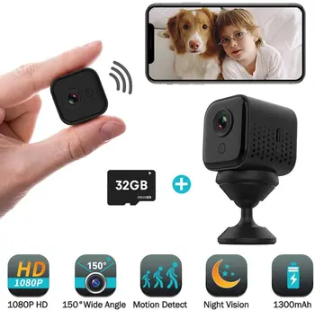 

32GB Mini Camera Wireless1080P HD WiFi connection Camera for Home Security with Night Vision CMOS Sensor Recorder Camcorder