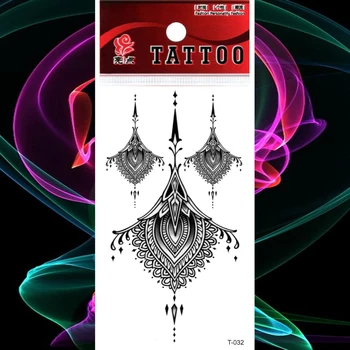 

Waterproof Tattoo Underboob Mandala Temporary Tattoos Henna Stickers Fake Tatto Women Girl Body Chest Back Art Flash Tatouage