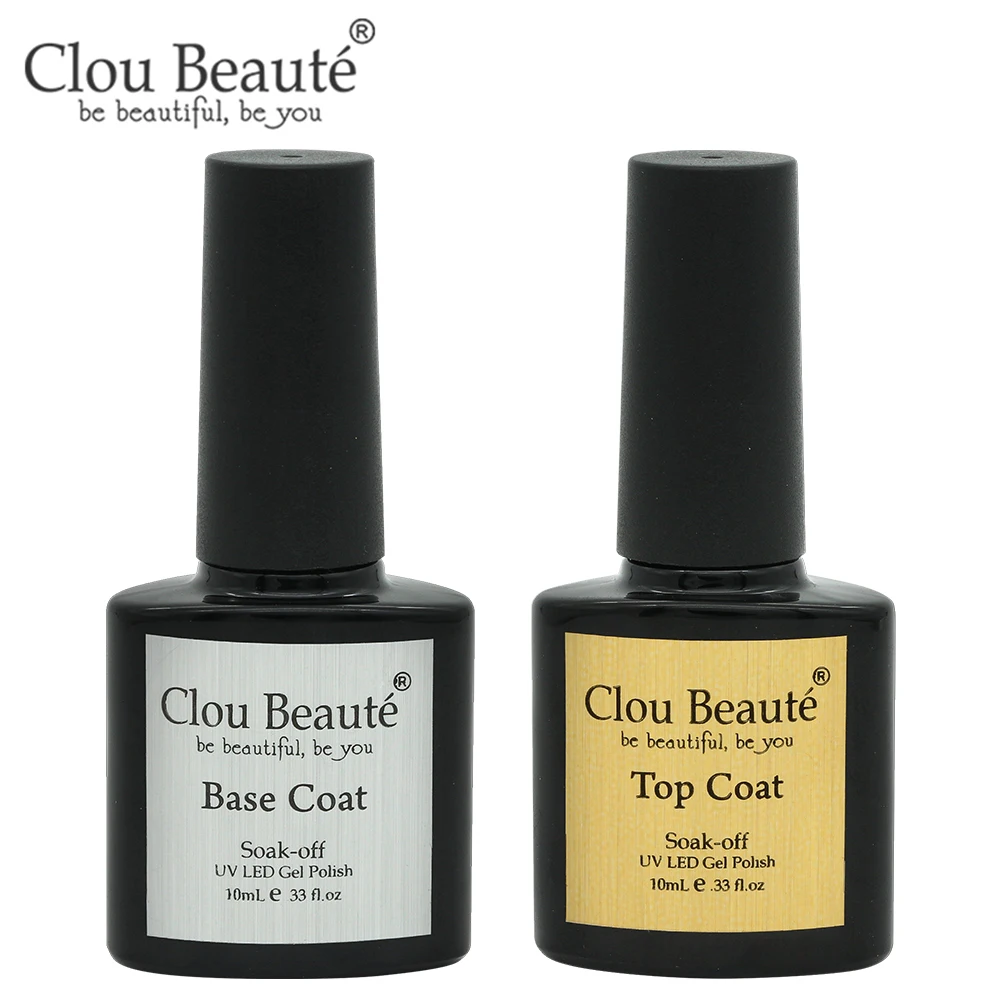 Прозрачное гель-основа для ногтей Clou Beaute верхнее покрытие без протирания
