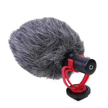 

3.5mm Microphone Condenser Phone Video Camera Heart-shaped Compatible Smart Phone Interview Mic with Muff Windshield
