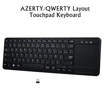 

New L200 French/English Layout Slim Portable 2.4Ghz Wireless Keyboard With Touchpad For Desktop Notebook and Smart TV