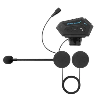 

BT-12 Bluetooth Motorcycle Helmet Headset Intercom Motorbike Headphone FM GPS Earphone Noise Reduction Microphone MIC