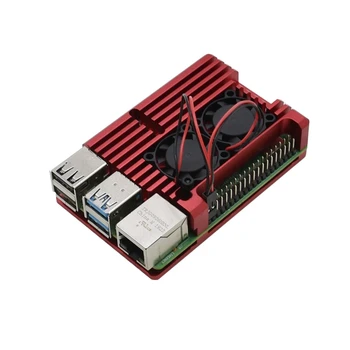 

for Raspberry Pi 4 Model B 2G RAM DIY Kit Support WIFI Bluetooth with Aluminum CNC Alloy Protective Case Cooling Dual Fan for Ra