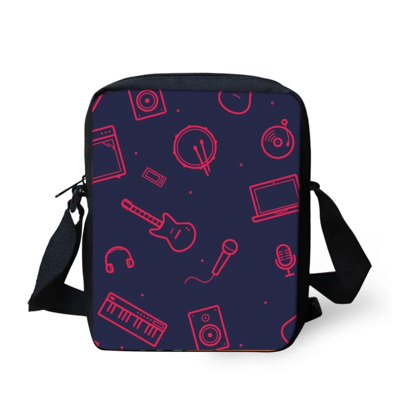 Сумка-мессенджер Thikin Rock с музыкальным узором для девочек, сумка через плечо для телефона для мальчиков, сумки для покупок, Mochila Infantil - Цвет: CDZHL756E