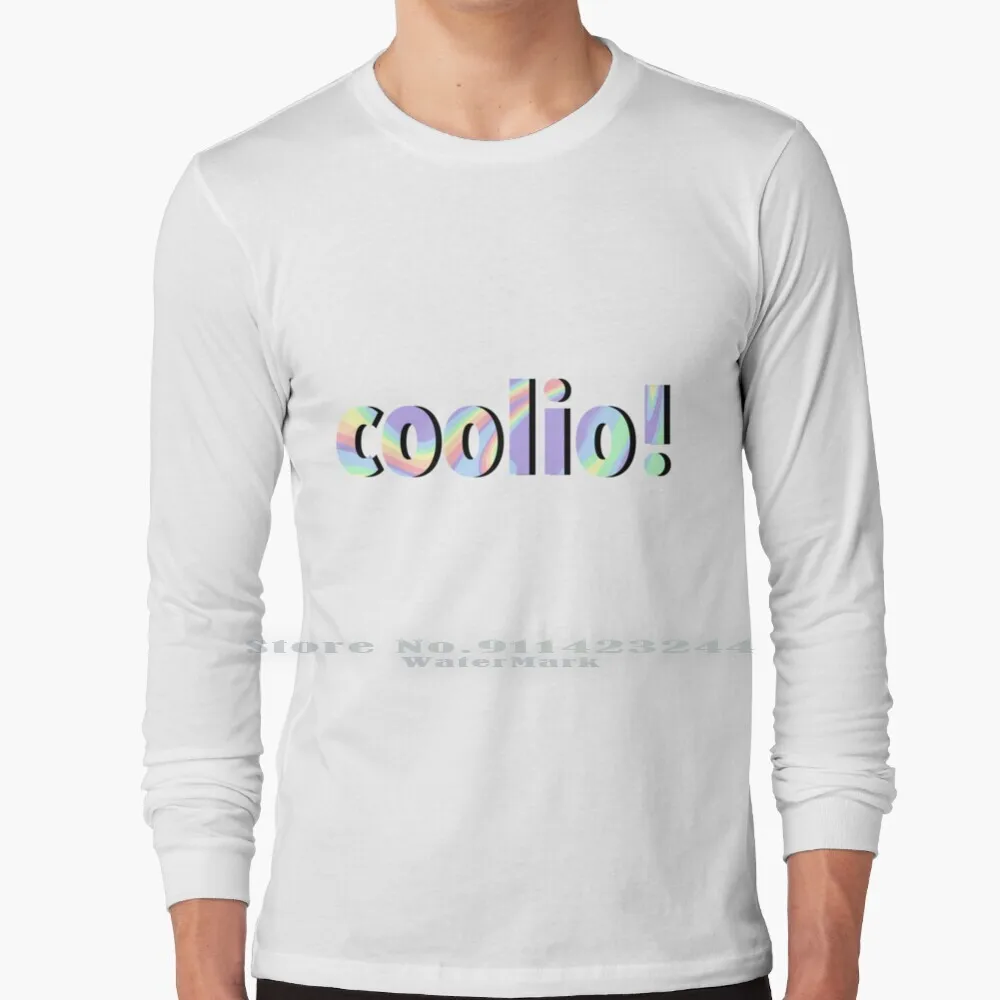 Coolio! Футболка с длинным рукавом Tee Cool Coolio Tie Dye Пастельная Триппи Tumblr фиолетовая