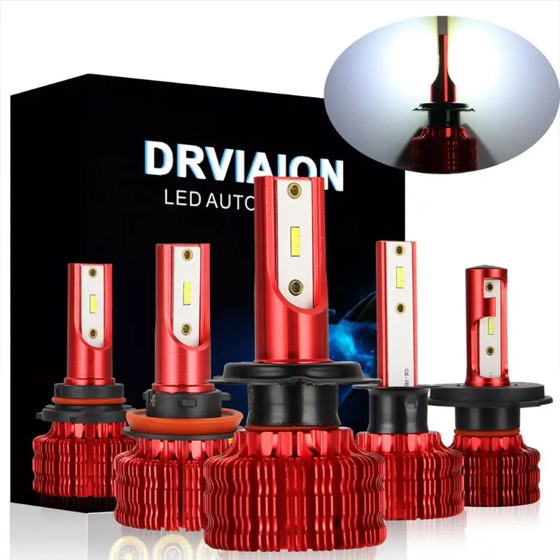 

New 2pcs Led Headlight Bulbs LED Car Light With ODM CSP Chips 6500k Auto Car Fog Lamps Fog Light Hi Low Led 9005/9005/H1/H7/H4