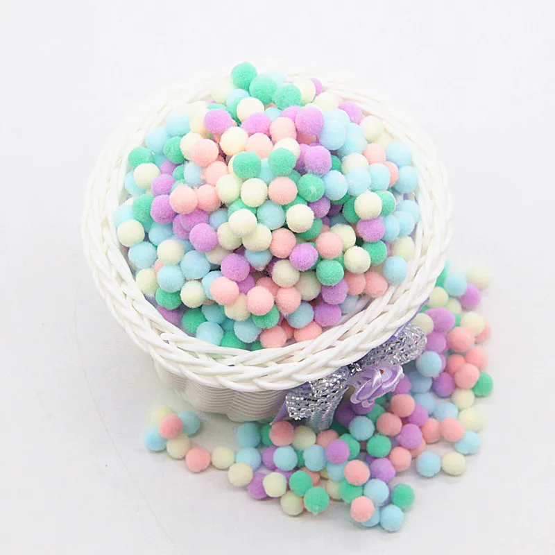 Мини Помпон 8 мм Pom Poms Ponpon многоцветные Pompony ремесла поставки DIY для детской игрушки швейные украшения для дома и свадьбы 20 г