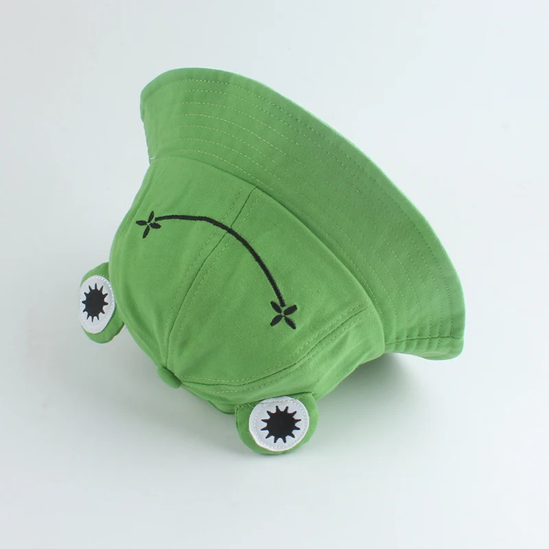 Frog Bucket Hat Panama Fishing Hat Cartoon Hats For Women Men Outdoor Sun Fisherman Caps
