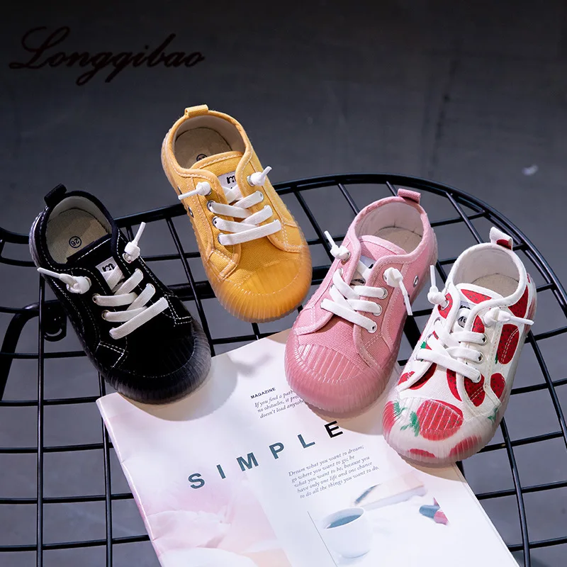 

Children's transparent jelly bottom casual shoes 2019 new children's shoes canvas shoes boys and girls baby candy color cloth