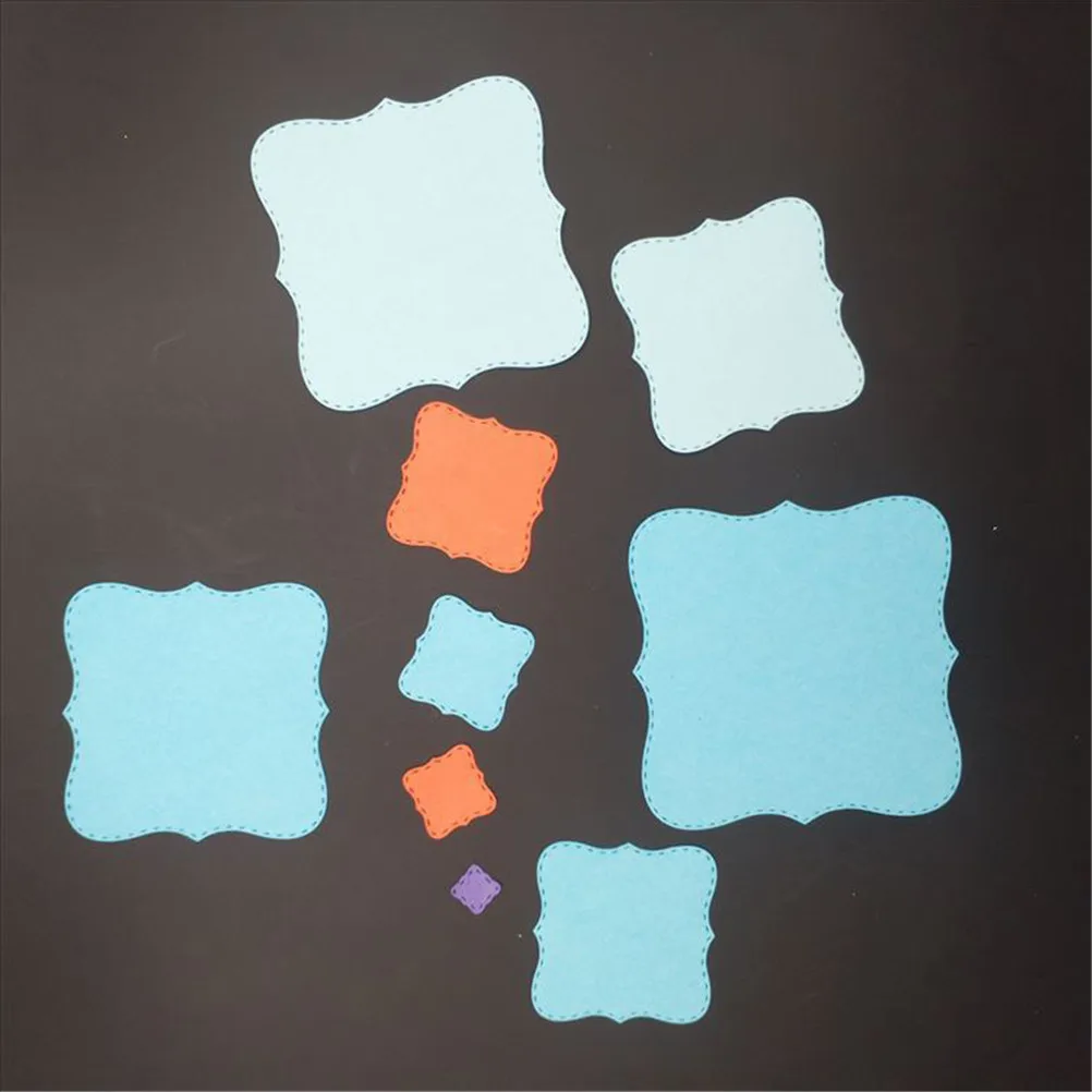 9 шт Ассорти Размер Металл углеродистая сталь квадратная рамка тиснение штампы