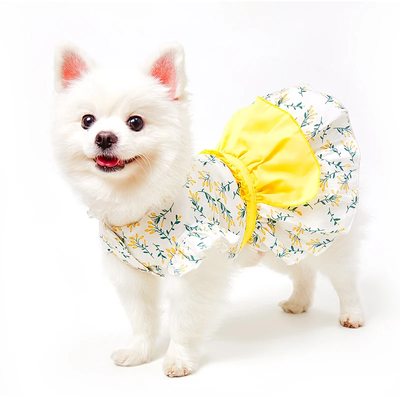 

zq Pet Dog Clothes Skirt Spring/Summer Thin Teddy Bichon Small Dog Summer Princess Dress