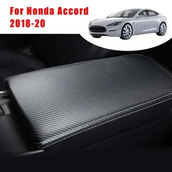 

Leather Center Console Armrest Box Panel Cover Black Fit For Honda Accord 2018 2019 Not For Honda Accord EX 2018
