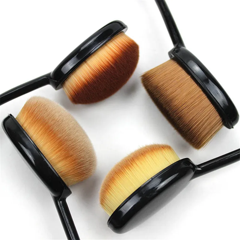 

Make up Brush 4 models Toothbrush Oval Shape Conceler Foundation Blush Brush For Women Cosmetics pinceaux maquillage