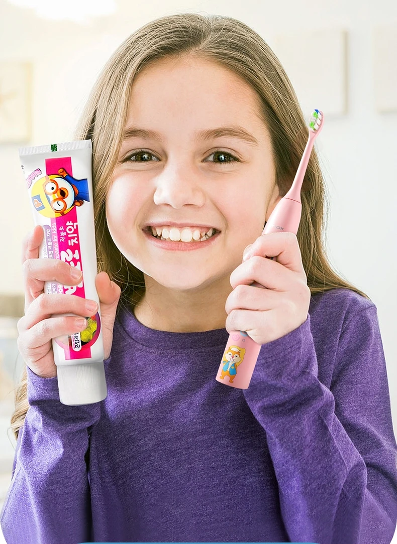 JIMOK M1 Children Electric Toothbrush Smart Brush Whitening IPX7 Waterproof Child Electric Brush USB Fast Charging