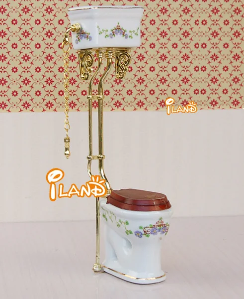1: 12 DIY кукольный домик мини Туалет аксессуары для ванной комнаты Модель гончарный Туалет
