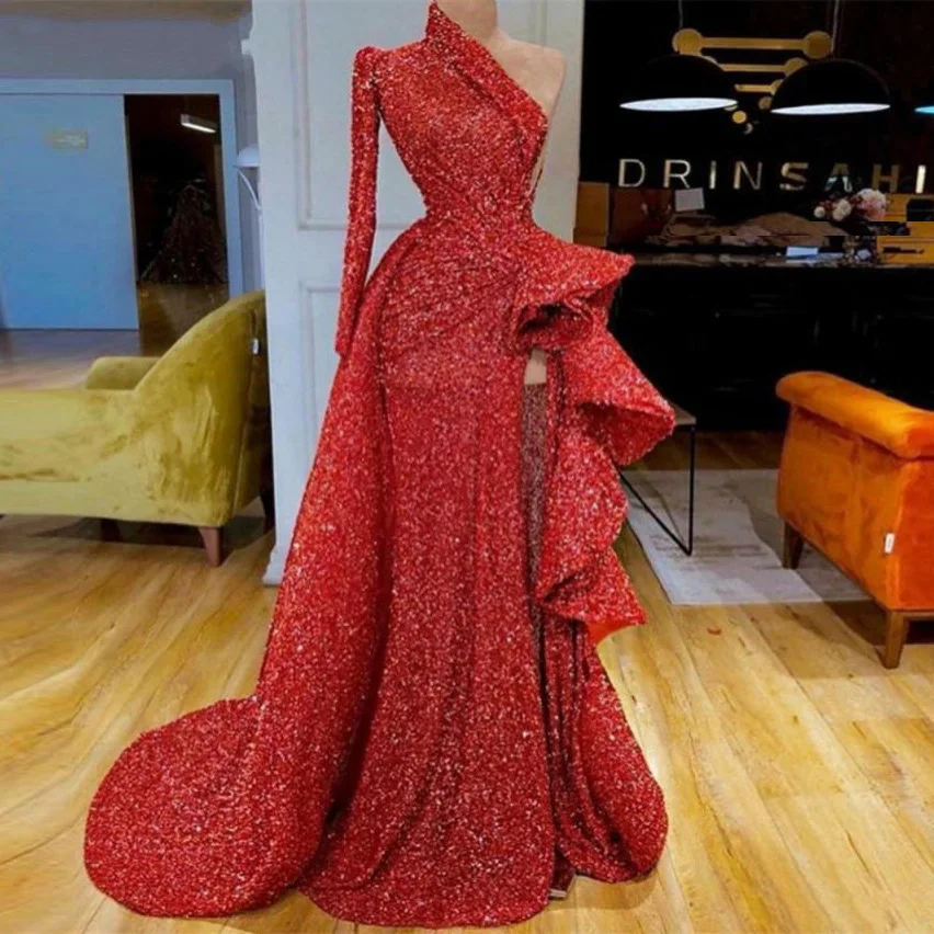 Vestidos elegantes складки вечернее платье Русалочки, платье Vestido De festa vestidos de festa одежда с длинным рукавом вечернее элегантное платье