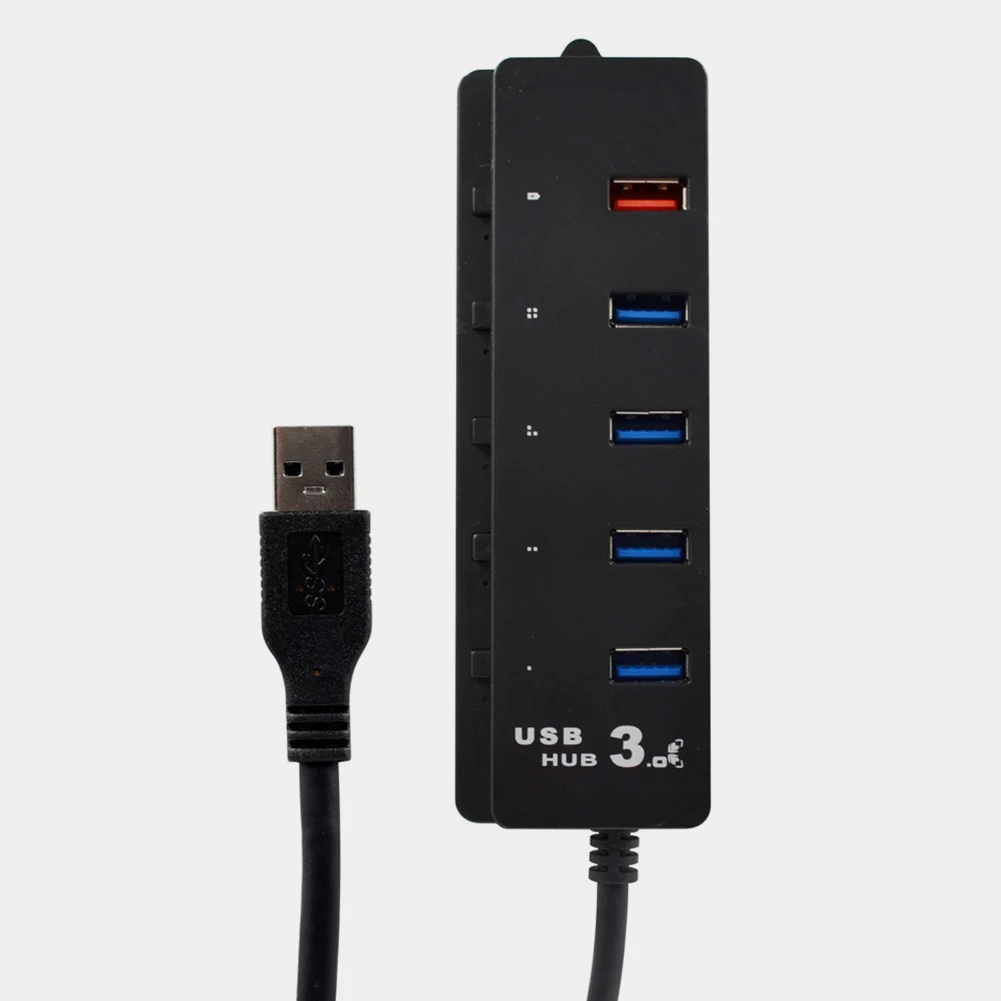 Практичный адаптер питания с 5 портами, профессиональный usb-хаб для зарядки, компьютерный разветвитель, аксессуары для выключения, световой светильник