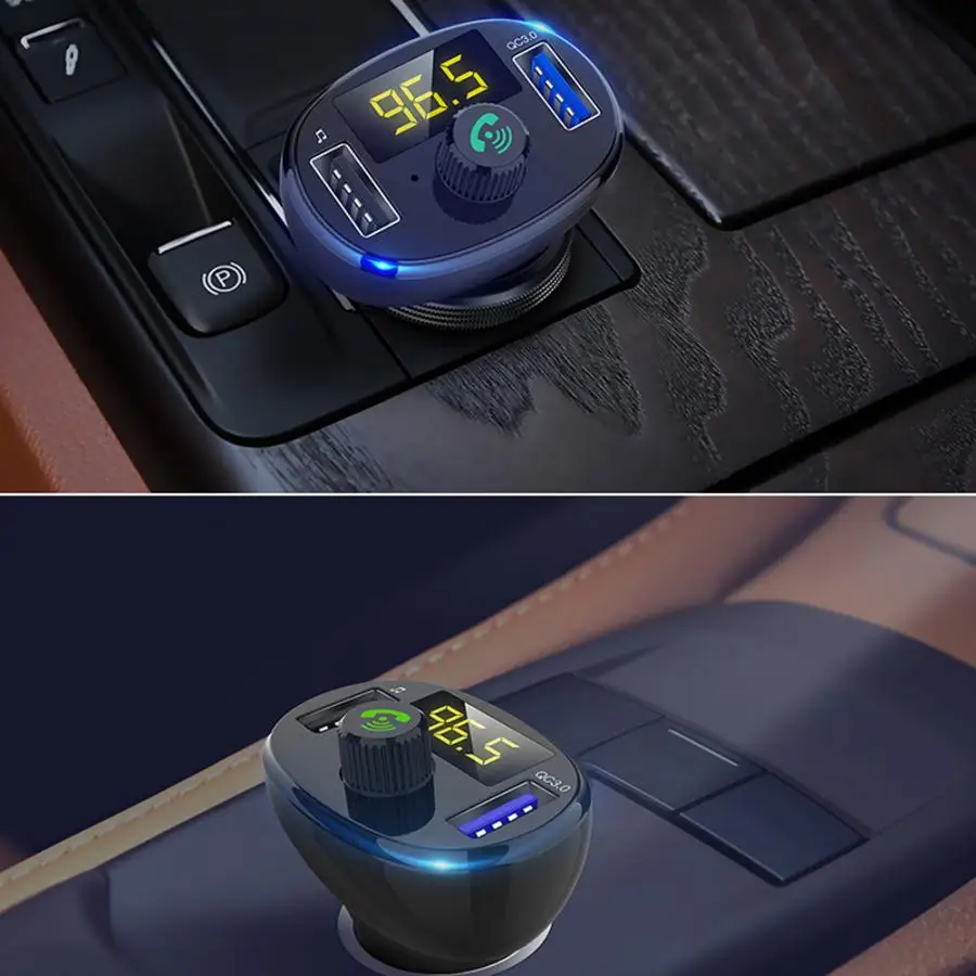 Автомобильное зарядное устройство беспроводной Bluetooth громкой связи fm-передатчик MP3 музыкальный плеер 3.1A двойной USB Автоматическое отключение функции памяти