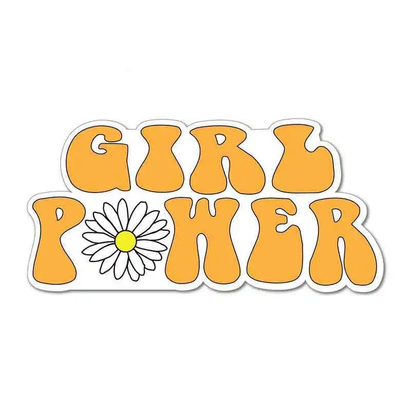 Индивидуальность 13 см X 6 4 для девушек Power Hippy феминистский знак виниловые