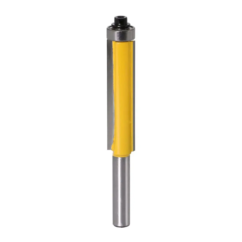 

8MM Shank Lengthened Flush Trim Router Bit with Bearing for Wood Template Pattern Bit Tungsten Carbide Milling Cutter