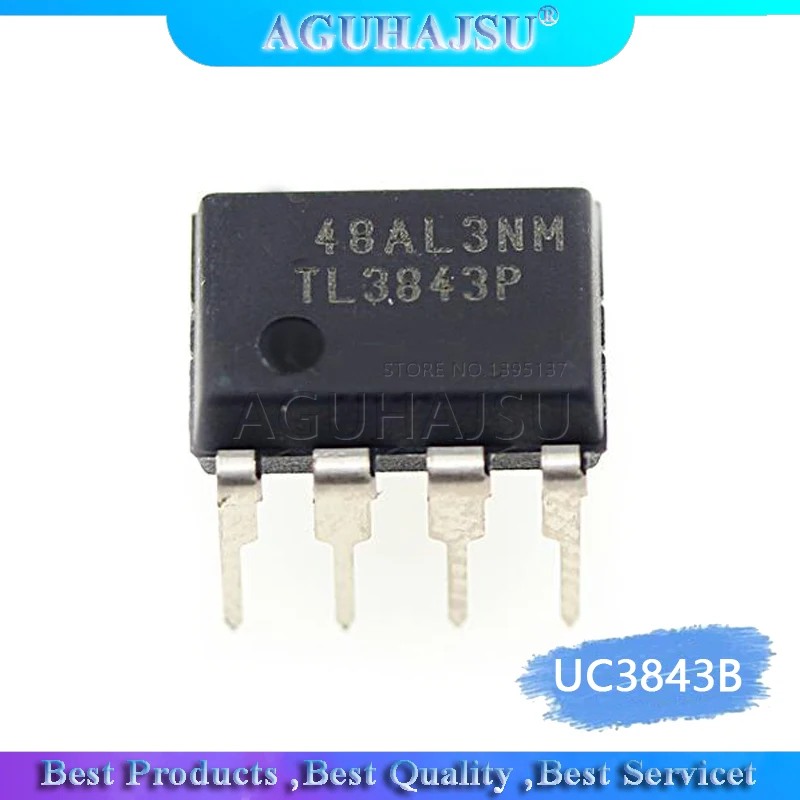 10 шт. UC3843B UC3843BN UC3843AN UC3843 3843 Текущий режим PWM модуляции контроллер DIP-8 | Электронные
