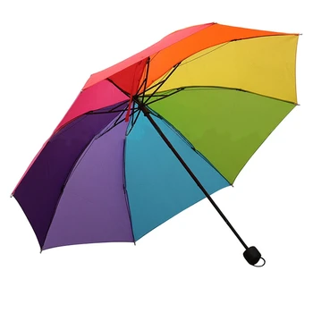 

Children Umbrella Colorful Parasol Rainbow Folding Children's Umbrellas Kids Rain Protection