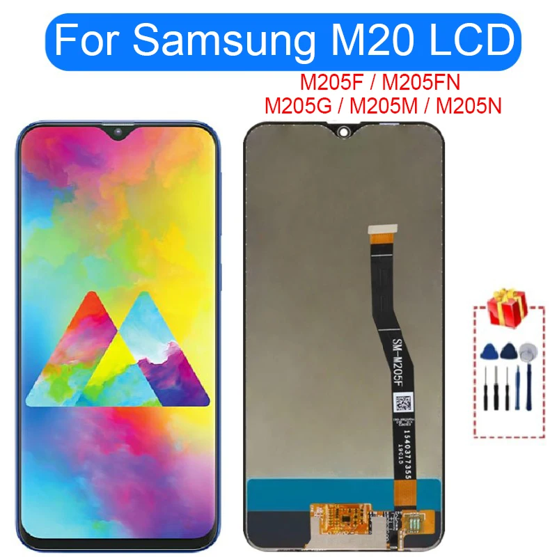 ЖК-дисплей 6 3 дюйма для Samsung Galaxy M20 сенсорный экран M205F M205FN M205G M205M M205N ЖК-дигитайзер