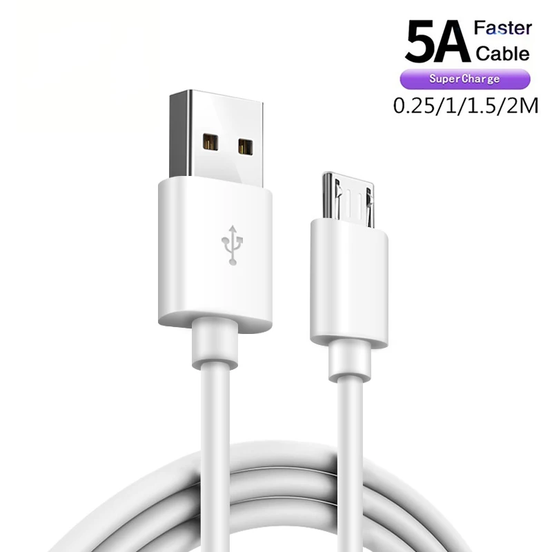 Микро USB кабель 5A быстрое зарядное устройство для передачи данных мобильный