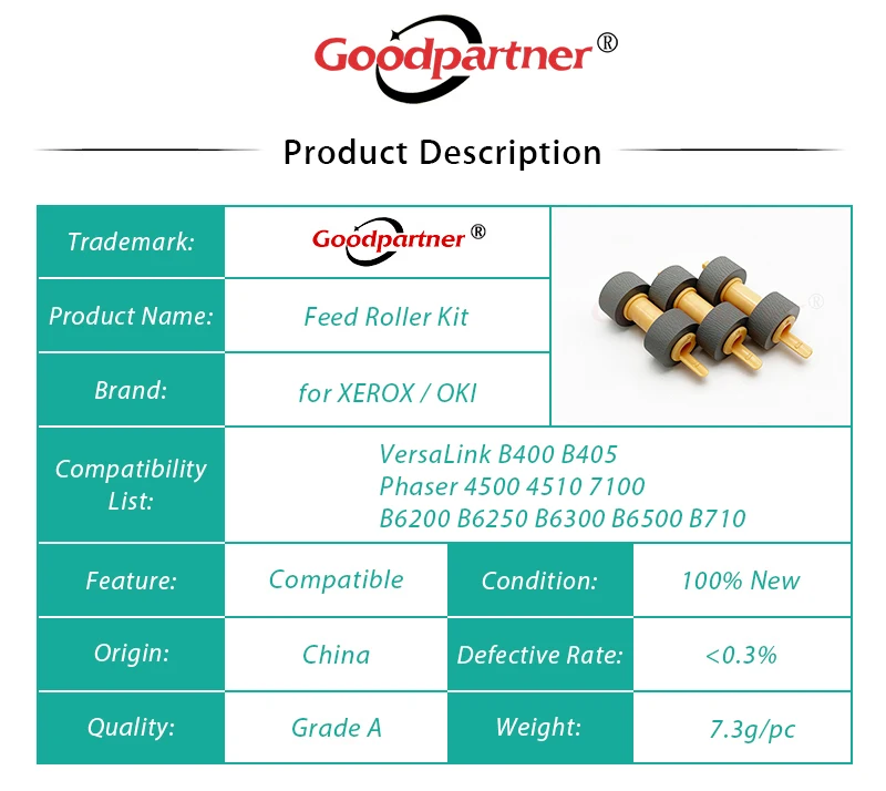 Alimente o Rolo do Recolhimento para Xerox 50x 202 205 255 305 240 340 2065 3055 3105 P355 P455 M355 M455 M465 Cp405 Cm405 Cm415 C2100 C3210 - Imagem 4
