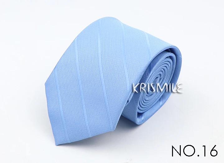 Neue klassische gestreifte Punkt-Krawatten für Männer, Jacquard, 7 cm, Polyester, schmale Krawatte, dünne Hochzeit, Bräutigam, Business-Krawatte, Anzug, Hemd, Geschenk – Detail 19