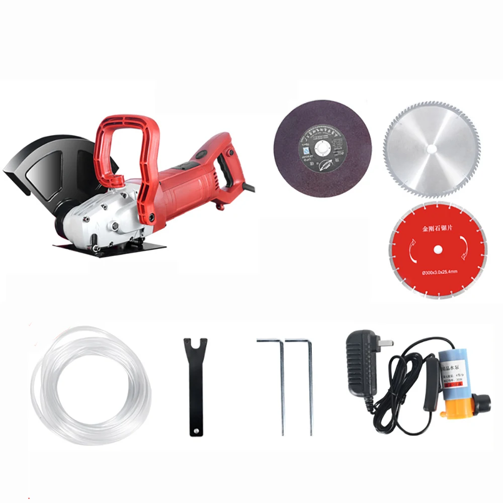 

220V Electric Wall Chaser Groove Cutting Machine Wall Slotting Machine Steel Concrete Wood Cutting Machine 6500W Depth 130MM Y