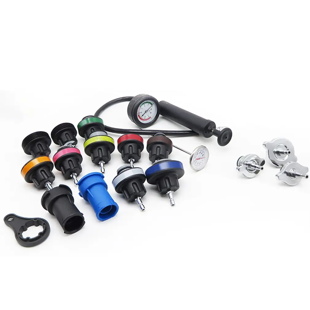 

18Pcs/set Water Tank Leak Detector Kit Universal Car Cooling System Tester Radiator Sets Diagnostic & Test Tools