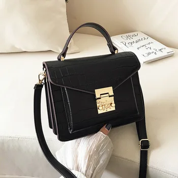 

Stone Pattern Crossbody Bags for Women 2020 Shoulder Purse Messenger Leather Luxury Handbags Women Bags Designer Flap Bag