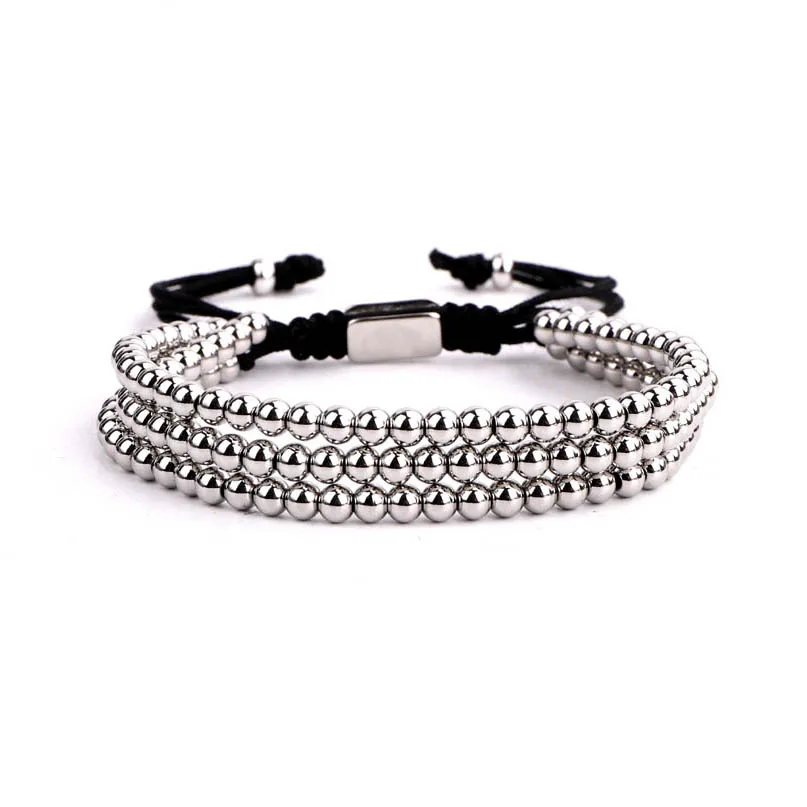 4mm Stainless Steel Bead Jewelry Adjustable Bracelet - Image 5
