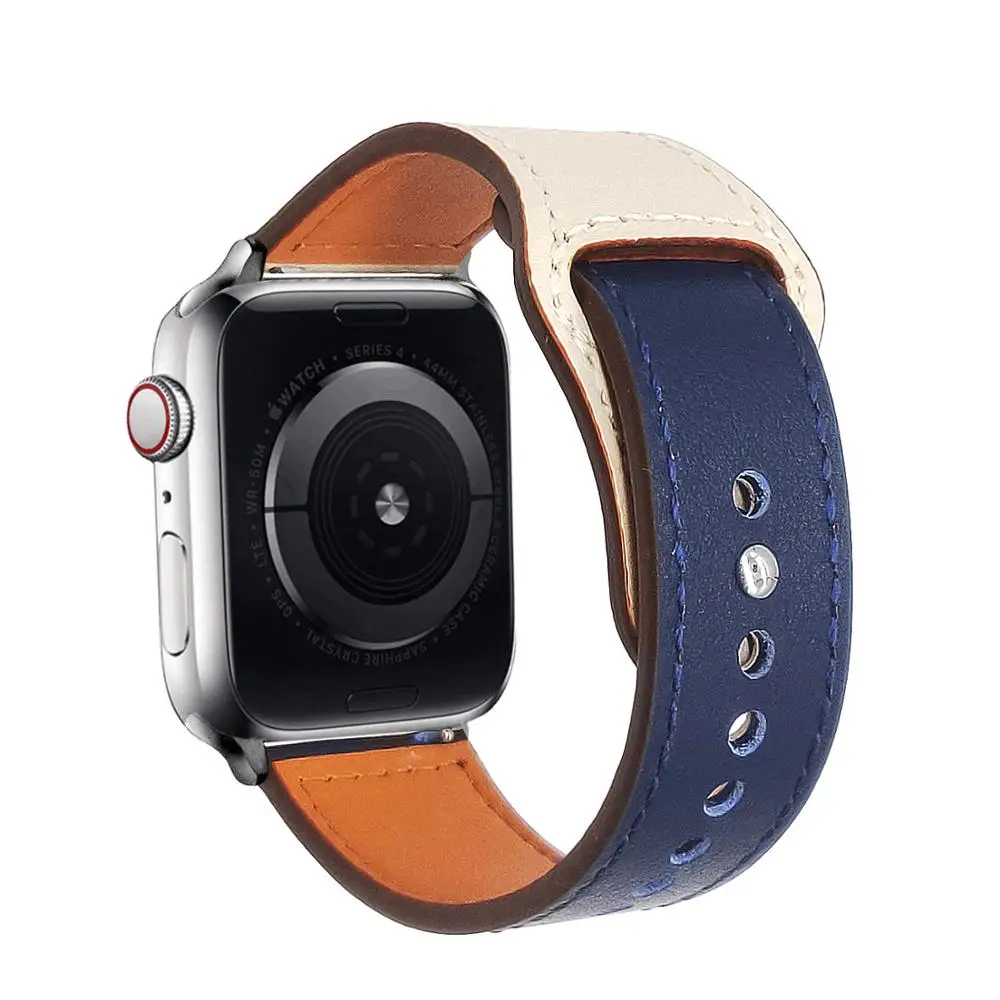 Кожаный ремешок для apple watch 42 мм 38 из натуральной кожи iwatch 44 40 5/4/3/2/1 Аксессуары