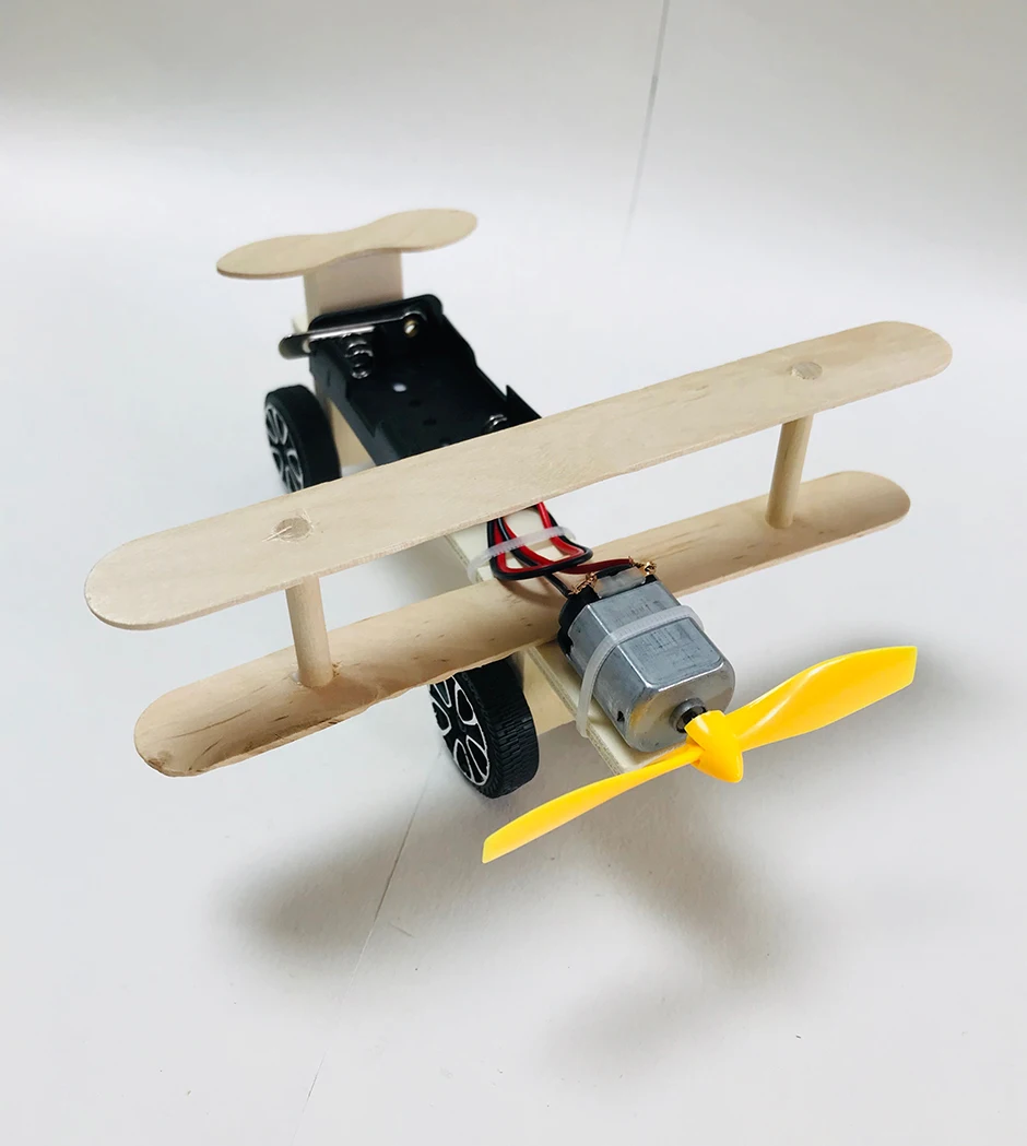 DIY aircraft plane Model Windmill Toy STEM Invention Education Electric Child Circuit School Craft Experiment Technology