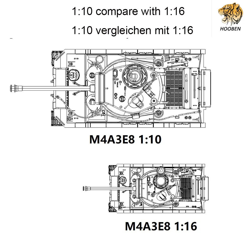 HOOBEN 1:10 U.S. FURY M4A3E8 Sherman Brad Pitt Средний бак RTR готов к запуску мастер живописи половина