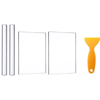 

Acrylic Clay Roller with Acrylic Sheet Backing Board Assisted Shovel Rubber Clay Tools