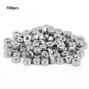 

100Pcs Steel Lock Nut 6-32 Thread Replacement Kits Industrial Robot Accessories Locknut