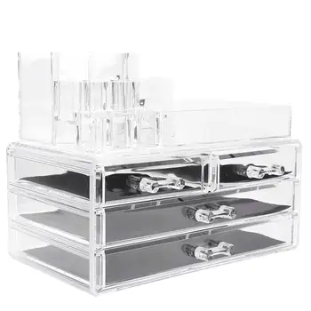 

1 Pc Cosmetics Storage Holder Large Sundries Box Desktop Organizer (White)