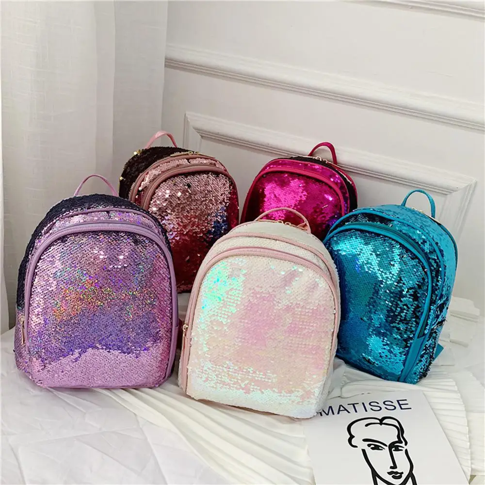 Блестящий женский рюкзак с блестками большая вместительность Mochila Feminina 2019 из