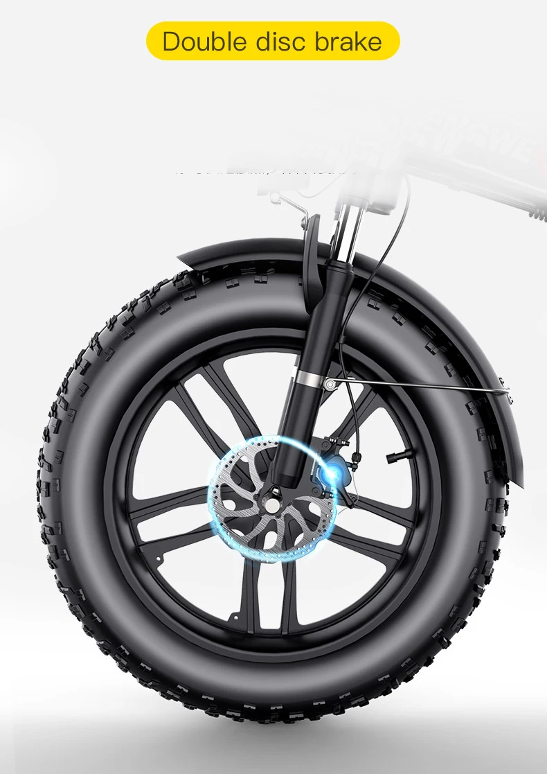 Электрический велосипед 20*4,0 дюймов алюминиевый складываемый Электрический велосипед 48V10A 500 Вт 40 км/ч 6 Скоростной мощный Fat Tire велосипед Горный Снежный велосипед
