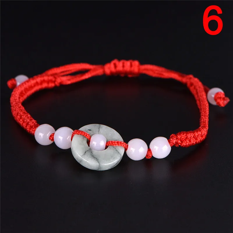 Small Jade Bracelet Red String Jade Bracelet Christmas Gift New Year Good  Luck Natural Jade Gold Filled Beads Wish Amulet Birthday Gift 