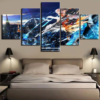 

Canvas Prints Pictures Wall Artwork 5 Pieces Guilty Crown Painting Home Decoration Modular Anime Poster Living Room Framed